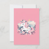 Convite Mágico Unicórnio Rosa em Português (Rückseite)