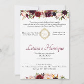 Convite para Casamento - Marsala | Frente Einladung (Vorderseite)