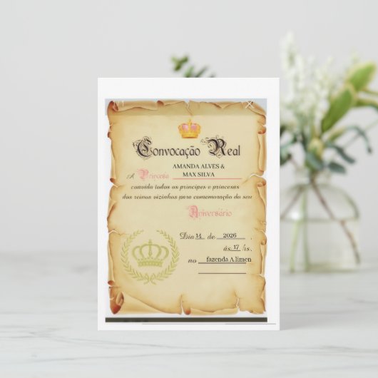 convites de casamento einladung (Stehend Vorderseite)