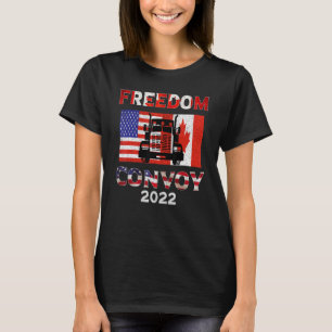 Convoy 2022 TRUC: Amerikanische Flagge - Kanada T-Shirt