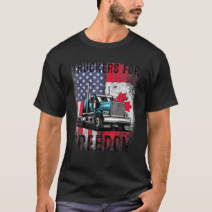Convoy 2022 TRUC: Amerikanische Flagge - Kanada T-Shirt