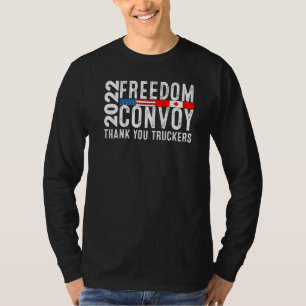Convoy 2022 TRUC: Amerikanische Flagge - Kanada T-Shirt