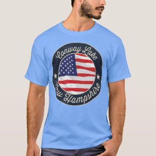 Conway Lake - Patriotic New Hampshire Souvenir T-S T-Shirt