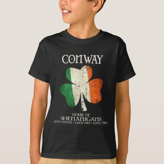 Conway Last Name Family Ireland Irish House Of She T-Shirt (Vorderseite)