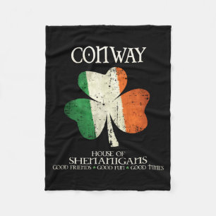 Conway Nachname Familie Irland Irisches Haus von S Fleecedecke