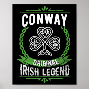 Conway Name Shirt Irische Legende St. Patricks Day Poster