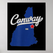 Conway New Hampshire Nh Map  Poster (Vorne)