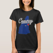 Conway New Hampshire Nh Map T-Shirt (Vorderseite)