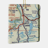 Conway NH Vintag Map Keramikornament (Rechts)