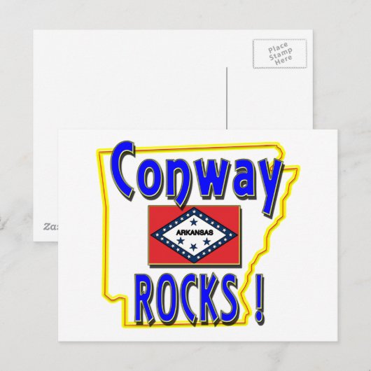 Conway Rocks ! (Blau) Postkarte (Vorne/Hinten)