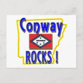 Conway Rocks ! (Blau) Postkarte (Vorderseite)