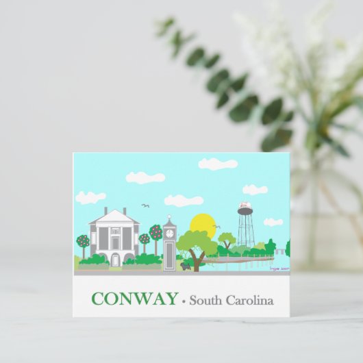 Conway, SC - Charming Postkarte (Stehend Vorderseite)