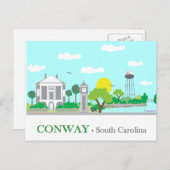 Conway, SC - Charming Postkarte (Vorne/Hinten)