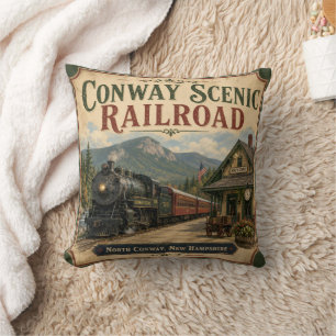 Conway Scenic Railroad North Conway Vintage Kissen