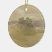 Conway Schloss (Graphit, w/c und Gouache auf Keramikornament (Links)