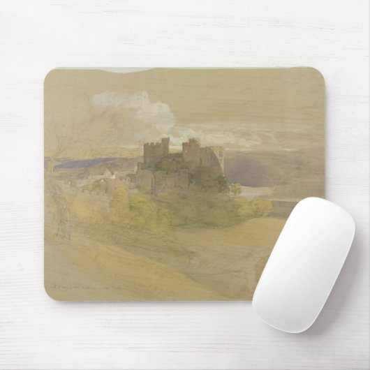 Conway Schloss (Graphit, w/c und Gouache auf Mousepad (Mit Mouse)