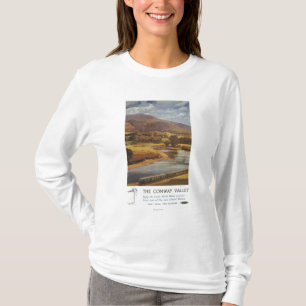 Conway Tal-Szenen-britisches Eisenbahn-Plakat T-Shirt