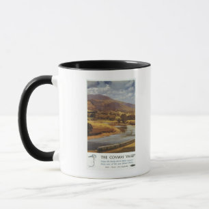 Conway Tal-Szenen-britisches Eisenbahn-Plakat Tasse