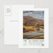 Conway Valley Scene British Railposter Postkarte (Vorne/Hinten)