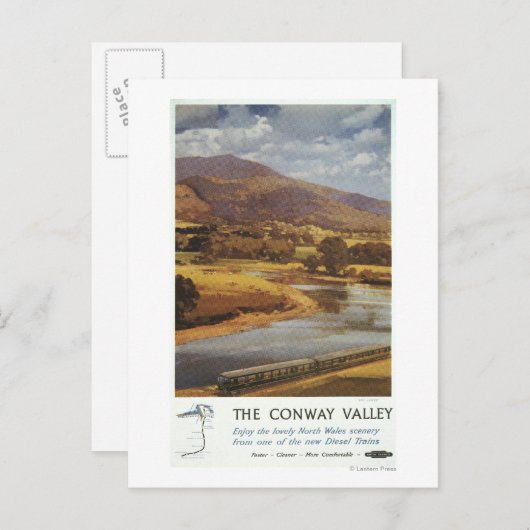 Conway Valley Scene British Railposter Postkarte (Vorne/Hinten)