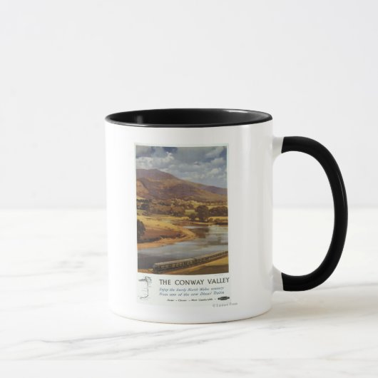 Conway Valley Scene British Railposter Tasse (Rechts)