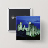Conwy Castle, Gwynedd, Wales Button (Vorne & Hinten)