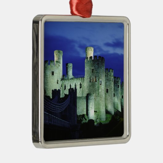 Conwy Castle, Gwynedd, Wales Silbernes Ornament (Rechts)