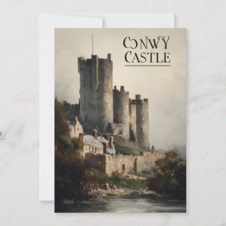 Conwy Castle Wales Ölbild Druck | Einladung