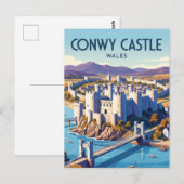 Conwy Castle Wales Postkarte (Vorne/Hinten)