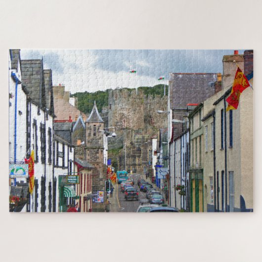 Conwy Street and castle, Wales Puzzle (Horizontal)