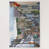 Conwy Street and castle, Wales Puzzle (Vertikal)