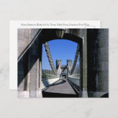 Conwy Suspension Bridge Conwy North Wales Postkarte (Vorne/Hinten)