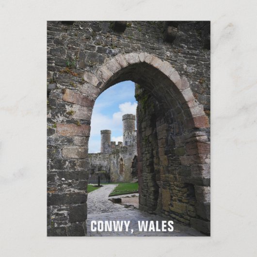 Conwy Wales Welsh Castle Travel Foto Postkarte (Vorderseite)