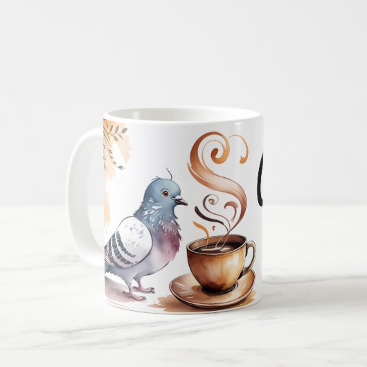 Coo & Brew Funny Taube Tasse (Vorderseite Links)