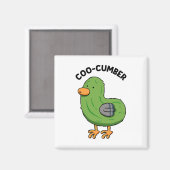 Coo-cumber Taube Pickle Pun Magnet (Vorderseite/Rückseite)