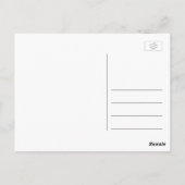 Coo große blaue, weiße, hellblaue Polka-Punkte Postkarte (Rückseite)