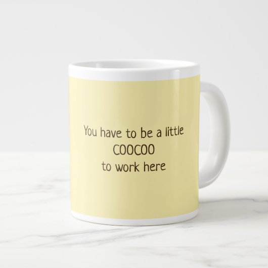 Coo-Uhr Jumbo-Tasse (Vorderseite Rechts)