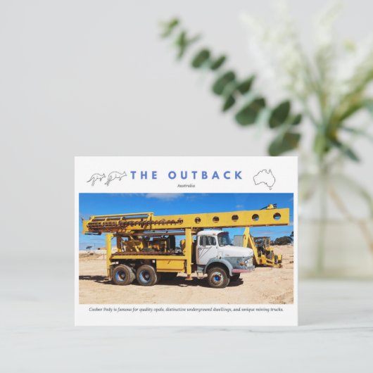 Coober Pedy Mining Truck Postkarte (Stehend Vorderseite)