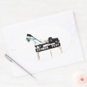 Coober Pedy, Opal Hauptstadt der Welt Ovaler Aufkleber (Umschlag)