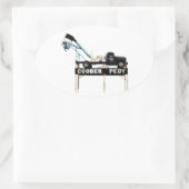 Coober Pedy, Opal Hauptstadt der Welt Ovaler Aufkleber (Tasche)