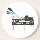 Coober Pedy Opal Mining Truck Begrüßungszeichen Getränkeuntersetzer (Vorne)