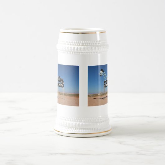 Coober Pedy Outback Australia Souvenir Foto Bierglas (Mittel)