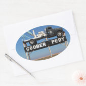 Coober Pedy Outback Australia Souvenir Foto Ovaler Aufkleber (Umschlag)