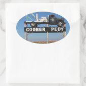 Coober Pedy Outback Australia Souvenir Foto Ovaler Aufkleber (Tasche)