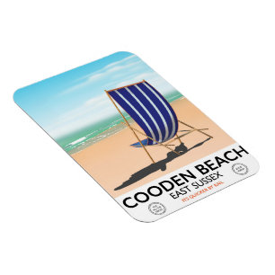 Cooden Beach East Sussex Vintage Reiseplakat Magnet