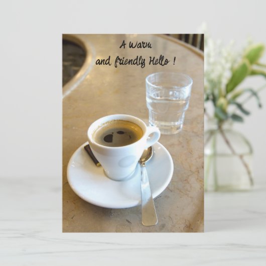 Cooffe mit bester Freund-Flachkarte (Stehend Vorderseite)