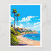 Coogee Beach Australia Reisen Vintage Abbildung Postkarte (Vorderseite)