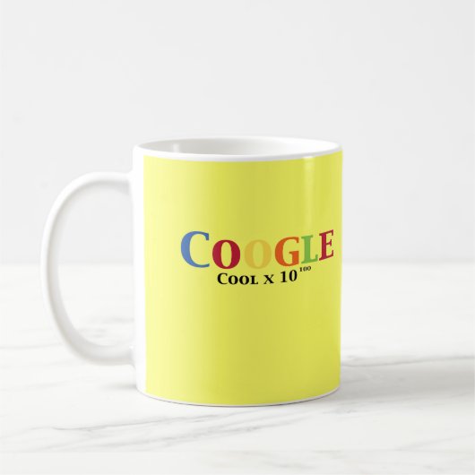 Coogle coole x 10^100 Geschenke Kaffeetasse (Links)