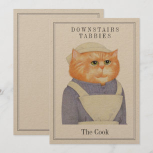 COOK CAT 12x18 Flachkarte + Text (auf Kraft) Feiertagskarte