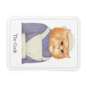 COOK CAT 3x4 Flexible Magnet + Text II (Horizontal)